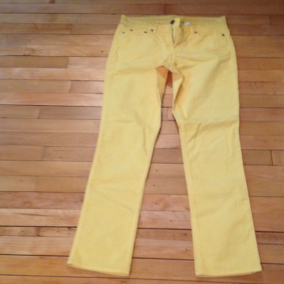 JCrew cords - city fit, 30R, bright yellow!