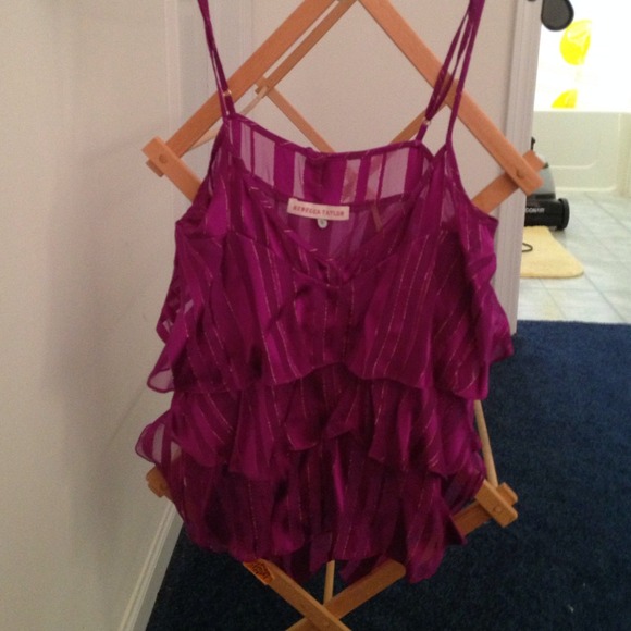 Fuchsia with gold Rebecca Taylor top