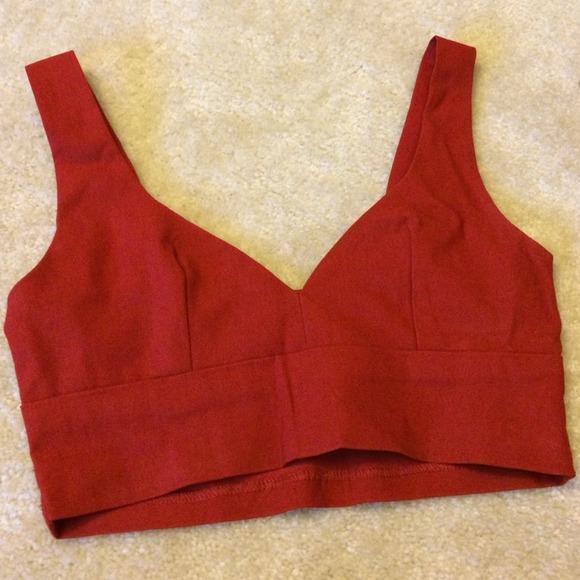 Red crop top
