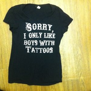 ❌❌Sold❌❌Sorry, I only date boys with tattoos