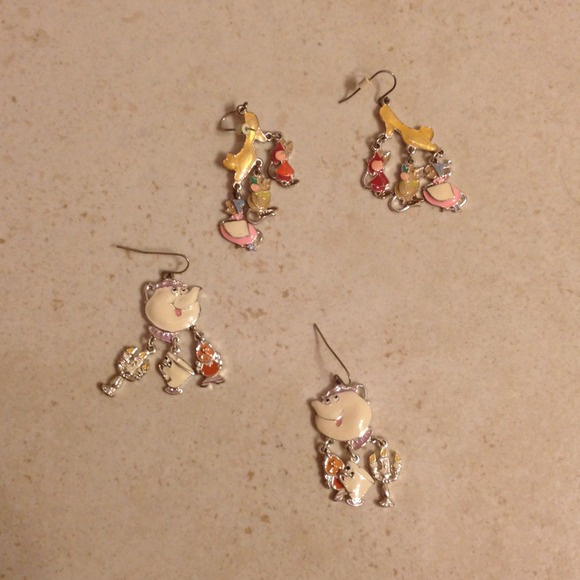 Reserved! Ms. Pot and Cinderella shoe earrings