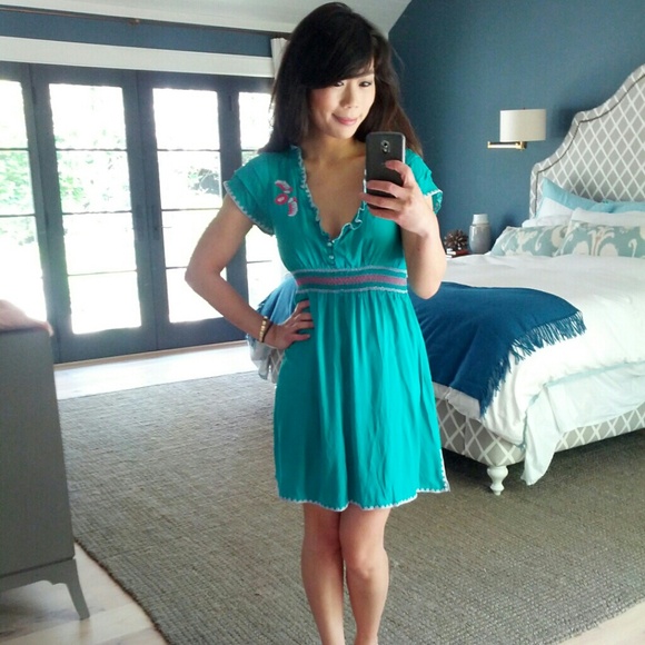 {SOLD} Turquoise dress (reduced!) - Picture 2 of 4