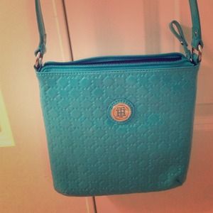 NWOT Tommy Hilfiger cross-body turquoise purse
