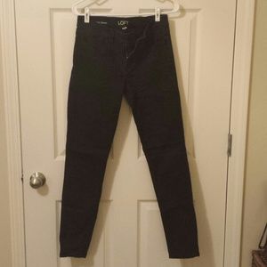 Loft black super skinny jeans