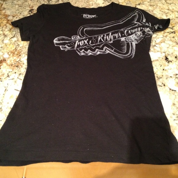 DONATED FOX size S black tee - Picture 1 of 3