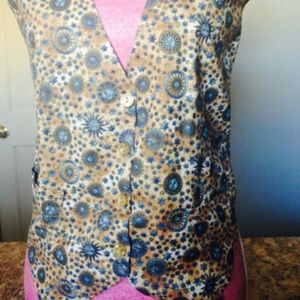 Sun & moon gold vest