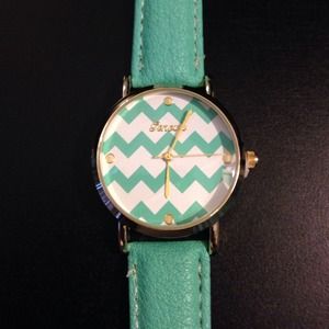 Mint chevron watch