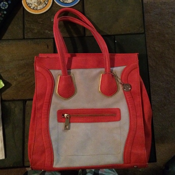 Cream and Orange Big Buddha bag