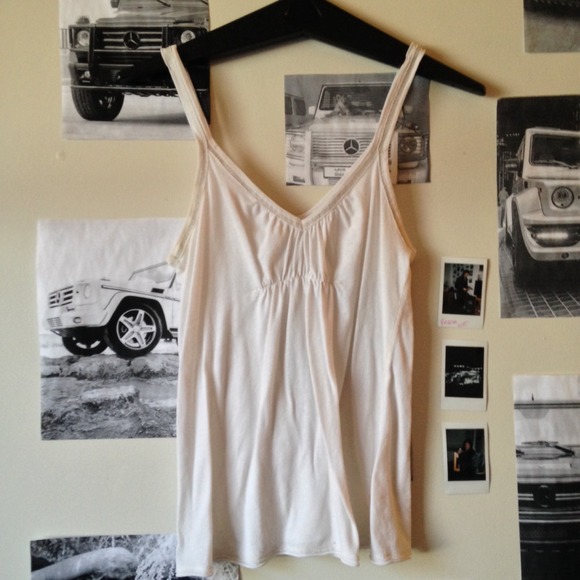 white vneck tank top