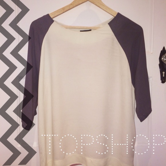 Topshop color block blouse