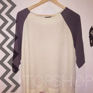 Topshop color block blouse
