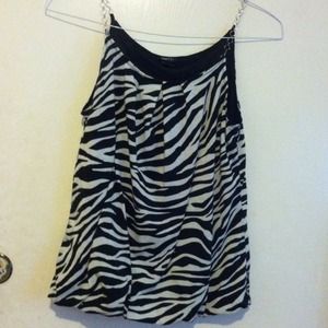 Zebra print top
