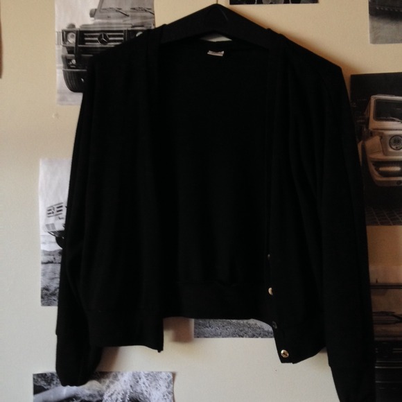 black cardigan