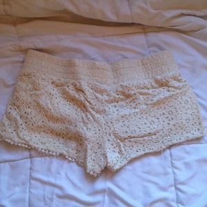 cream shorts