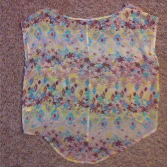 SOLD! Floral Hi-Lo Top - Picture 2 of 2