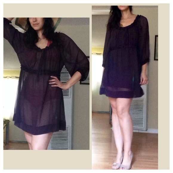 Marc by Marc Jacobs Dresses & Skirts - SALE Marc by Marc Jacobs sheer dark brown dress M