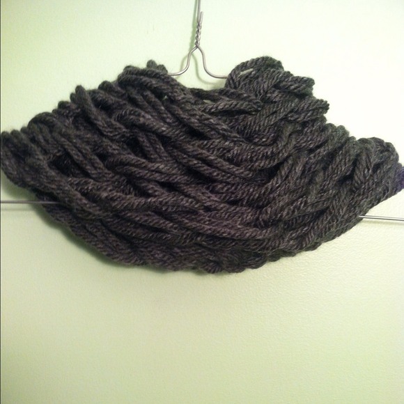 Gray Homemade Infinity Scarf