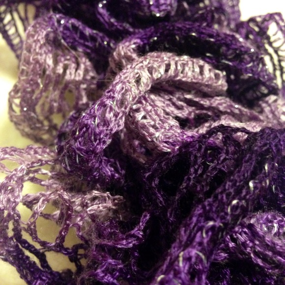 Sashay ruffle scarf. Beautiful blend of purples - Picture 4 of 4