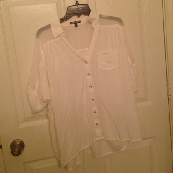 Express sheer shoulder top ❤️❤️ - Picture 3 of 3