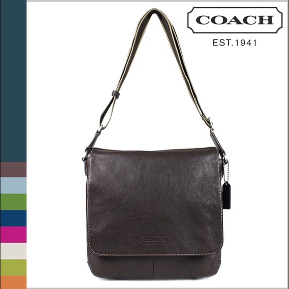 Authentic Coach brown leather messenger bag!