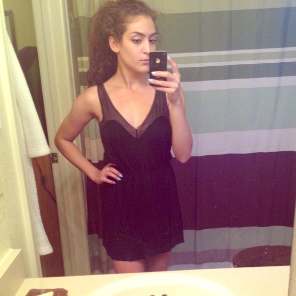 ❌TRADED❌ Black mesh elastic dress