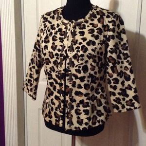 Leopard print blazer