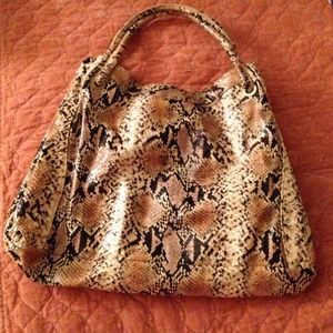 Faux snakeskin/python Big Buddha purse