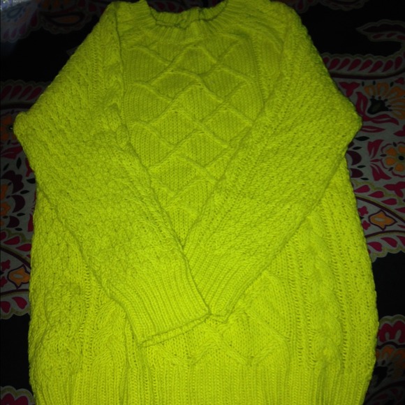 Loft 3/4 sleeve yellow sweater