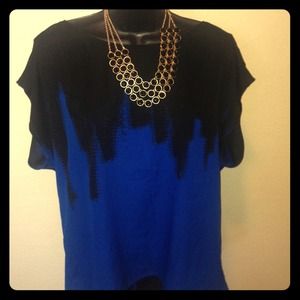 Blue & Black Ombré Style Top
