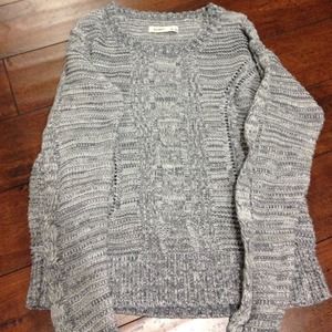 knitted grey sweater