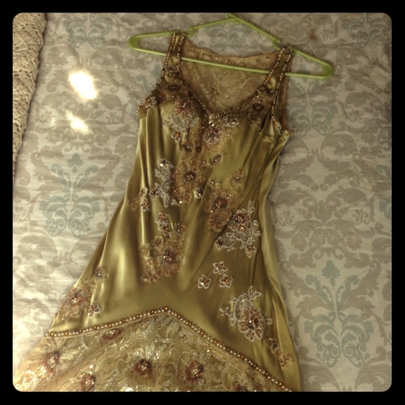 Lace and beaded formal dress