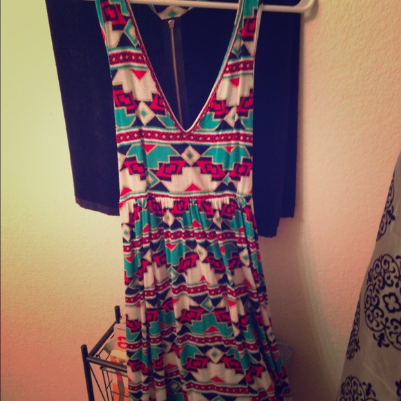 Aztec print trendy summer dress!