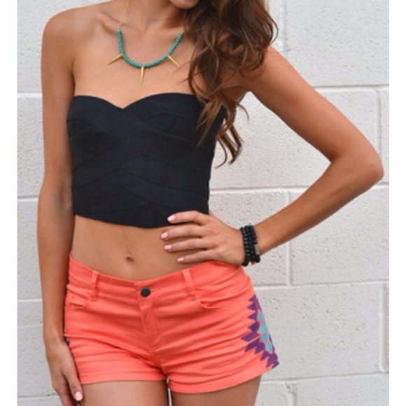 Black Bandage Bustier Bandeau Crop Top bananerzz
