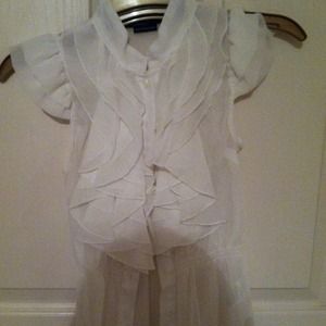 Sheer ruffled blouse