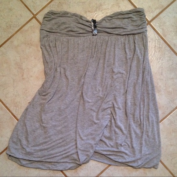 ❌SOLD on eBay❌ Guess Jeans Gray Tube Top Large