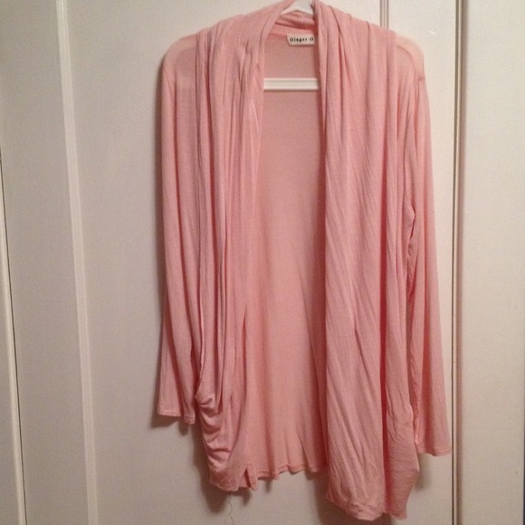 Light pink buttonless cardigan