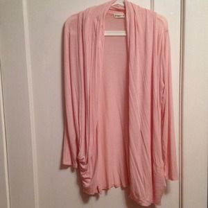 Light pink buttonless cardigan