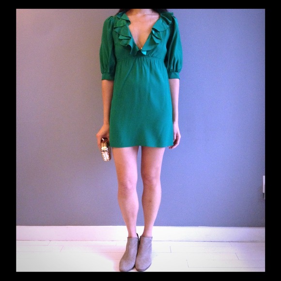 Silk Amanda Uprichard emerald dress