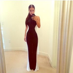 Color block maxi dress xs