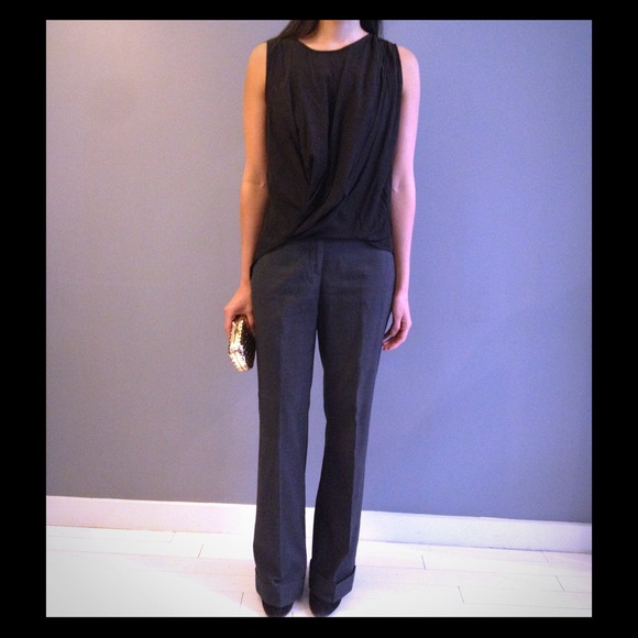 Dark grey slacks