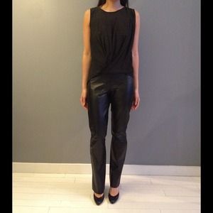 Slim fit Kenneth Cole leather pants