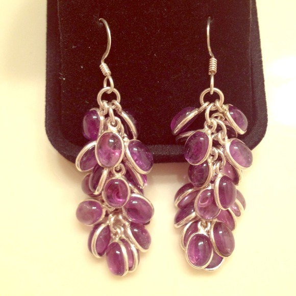 Sold!Brand new sterling silver & amethyst earrings