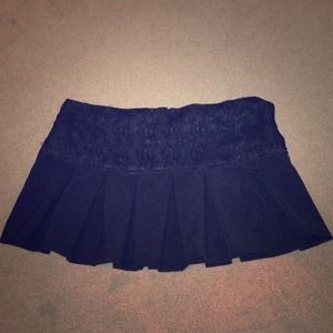 Black mini skirt