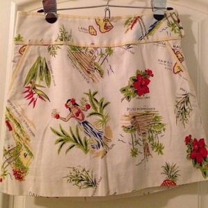 J CREW Hawaiian print Skirt - size 4