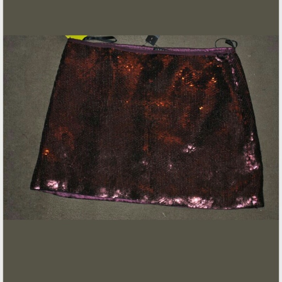 THEORY $295 ROXANNE SEQUINS MINI SKIRT - Picture 3 of 4
