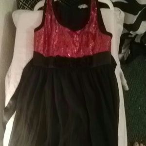 red sparkle dress