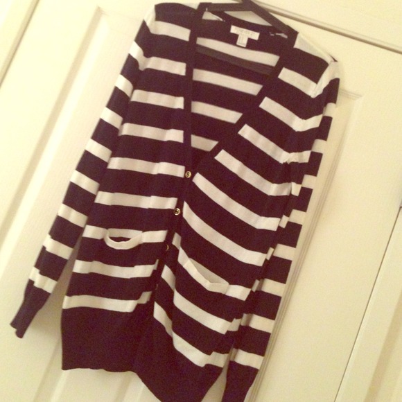 💕FINAL SALE💕FOREVER21 striped B&W cardigan! NWOT