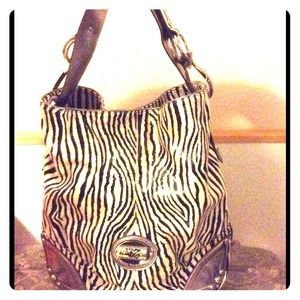 Zebra pattern purse