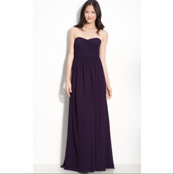 Jenny Yoo Aidan Convertible Strapless Chiffon Gown