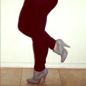 Grey Heel Booties